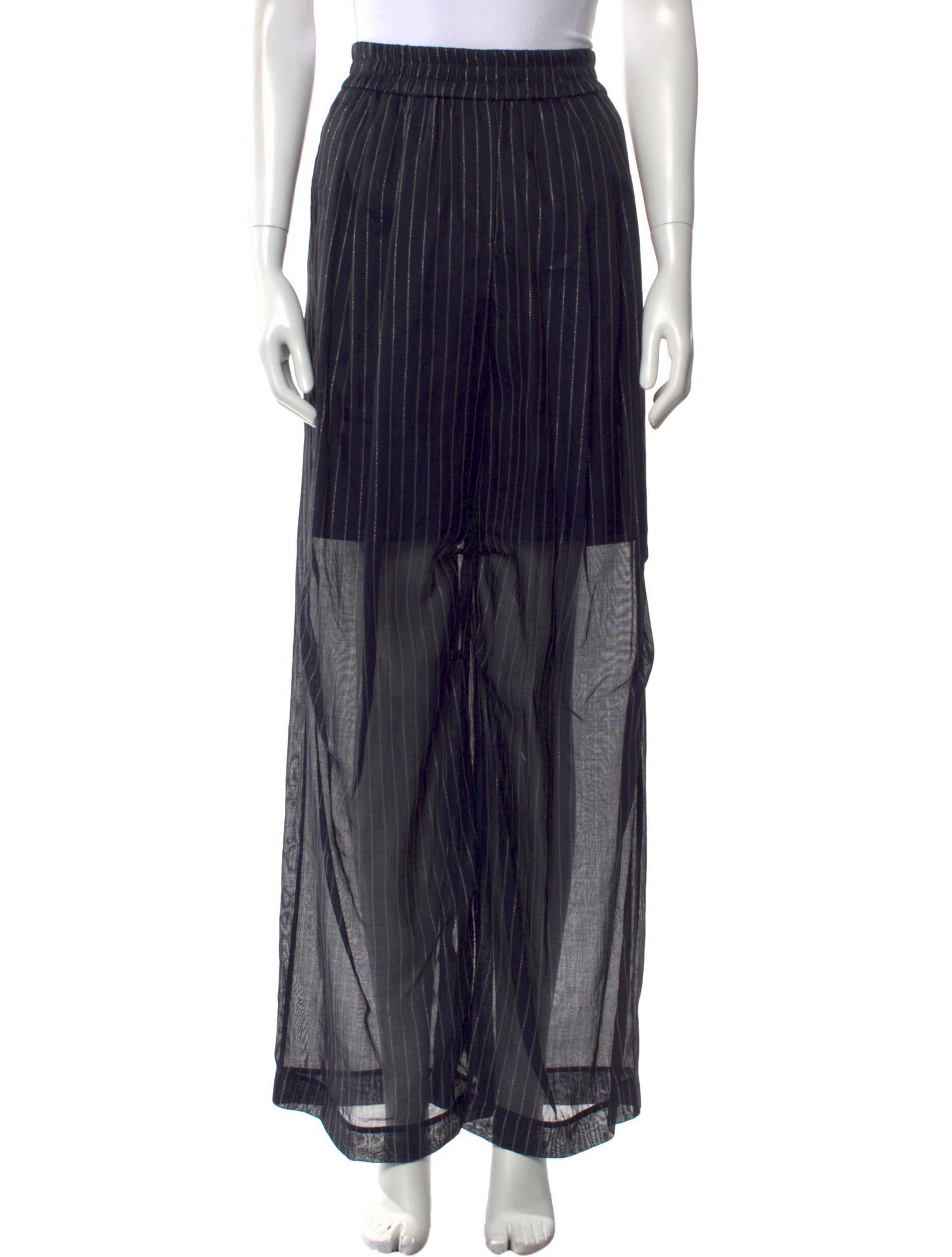 Brunello Cucinelli Striped Wide Leg Pants