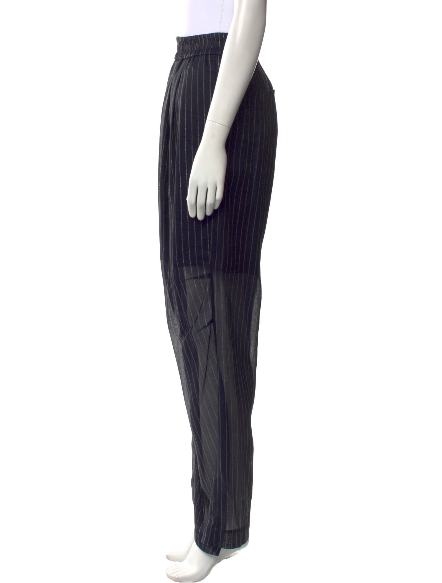 Brunello Cucinelli Striped Wide Leg Pants