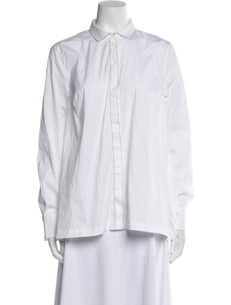 Brunello Cucinelli Long Sleeve Button-Up Top