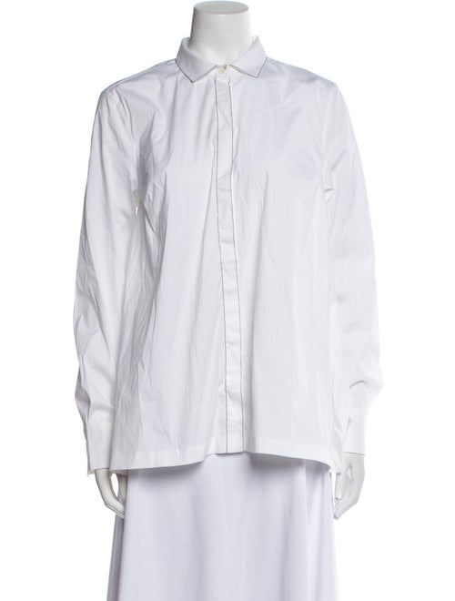Brunello Cucinelli Long Sleeve Button-Up Top