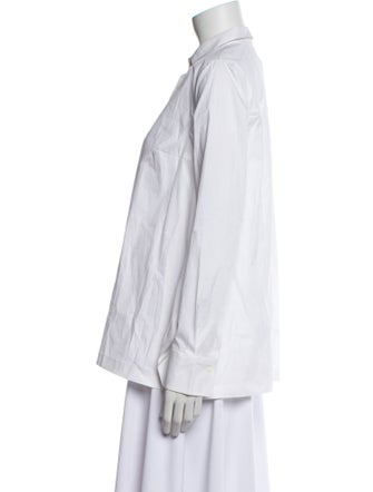 Brunello Cucinelli Long Sleeve Button-Up Top