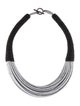 Brunello Cucinelli Bead & Leather Collar Necklace