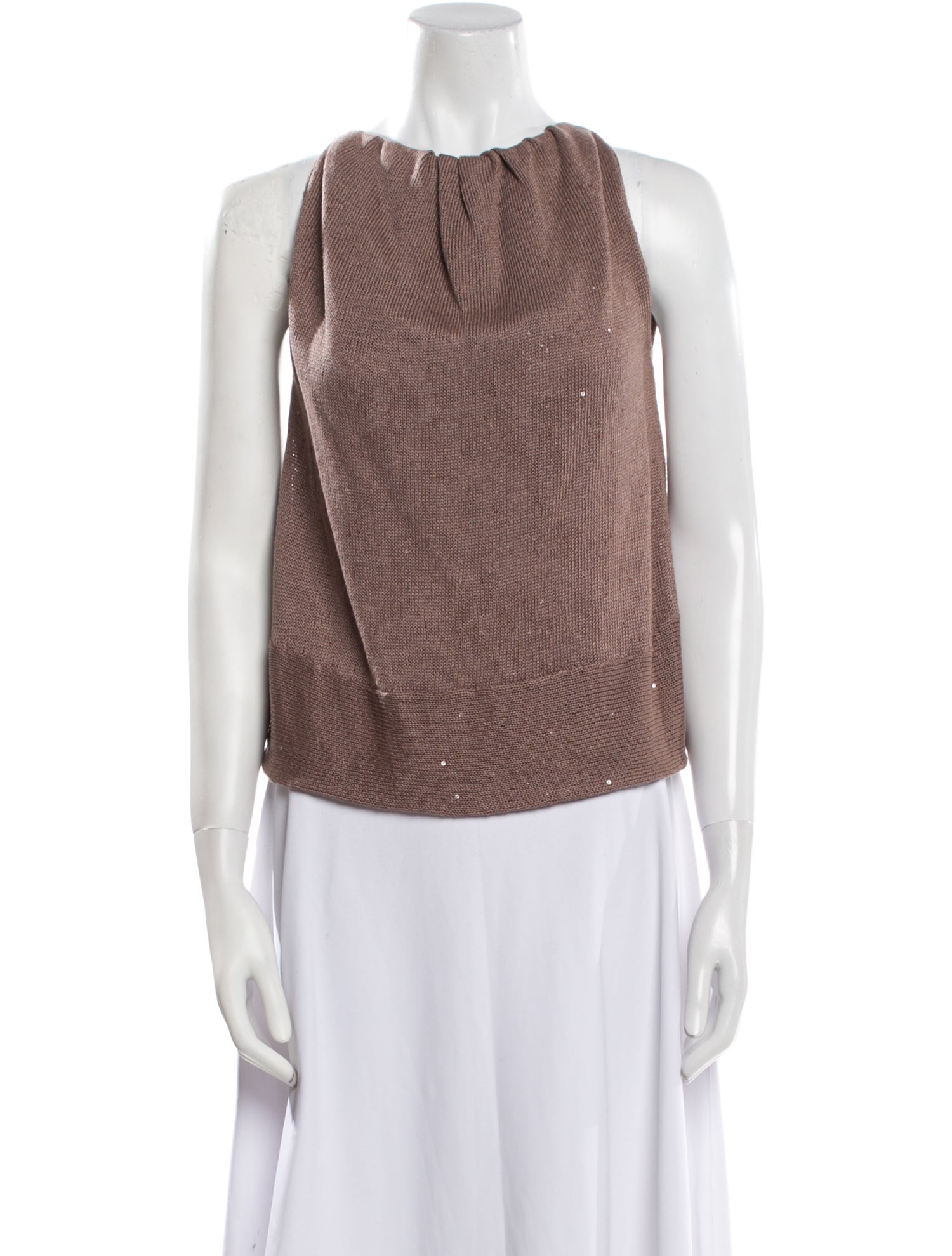 Brunello Cucinelli Silk Crew Neck Sweater