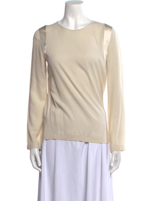 Brunello Cucinelli Silk Scoop Neck Top