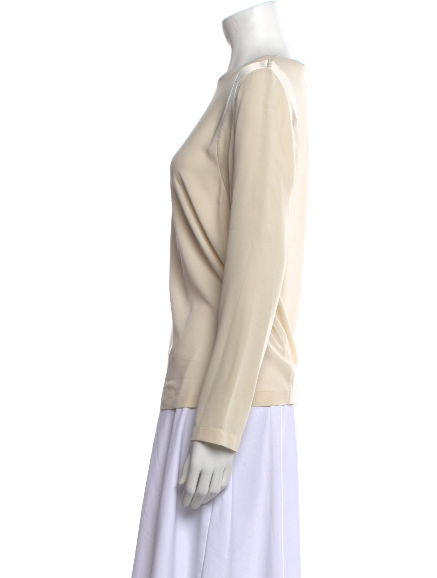 Brunello Cucinelli Silk Scoop Neck Top