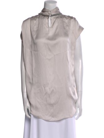 Brunello Cucinelli Silk Mock Neck Tunic