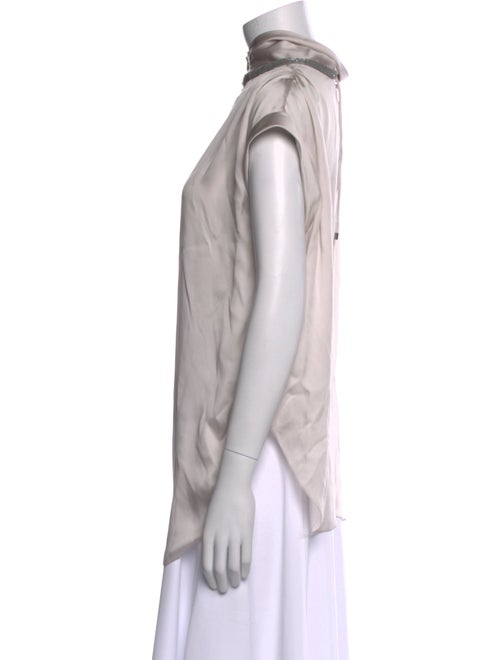 Brunello Cucinelli Silk Mock Neck Tunic