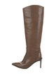 Brunello Cucinelli Leather Beaded Accents Riding Boots