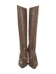 Brunello Cucinelli Leather Beaded Accents Riding Boots