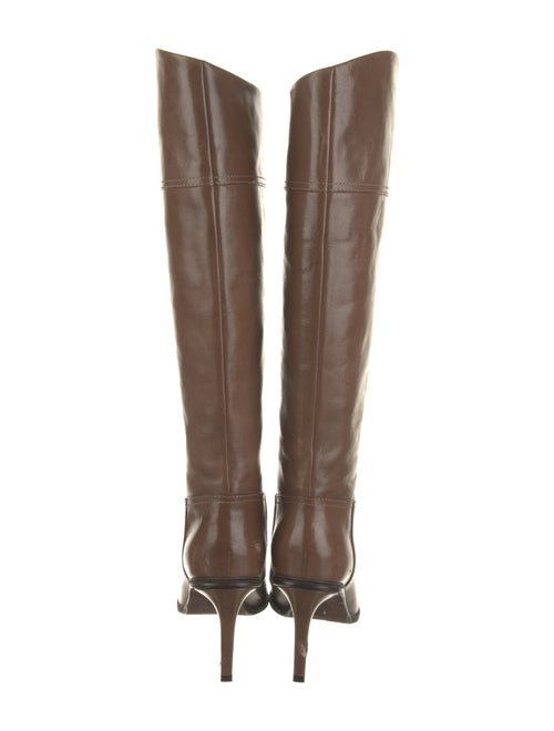 Brunello Cucinelli Leather Beaded Accents Riding Boots