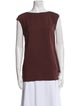 Brunello Cucinelli Bateau Neckline Short Sleeve Top