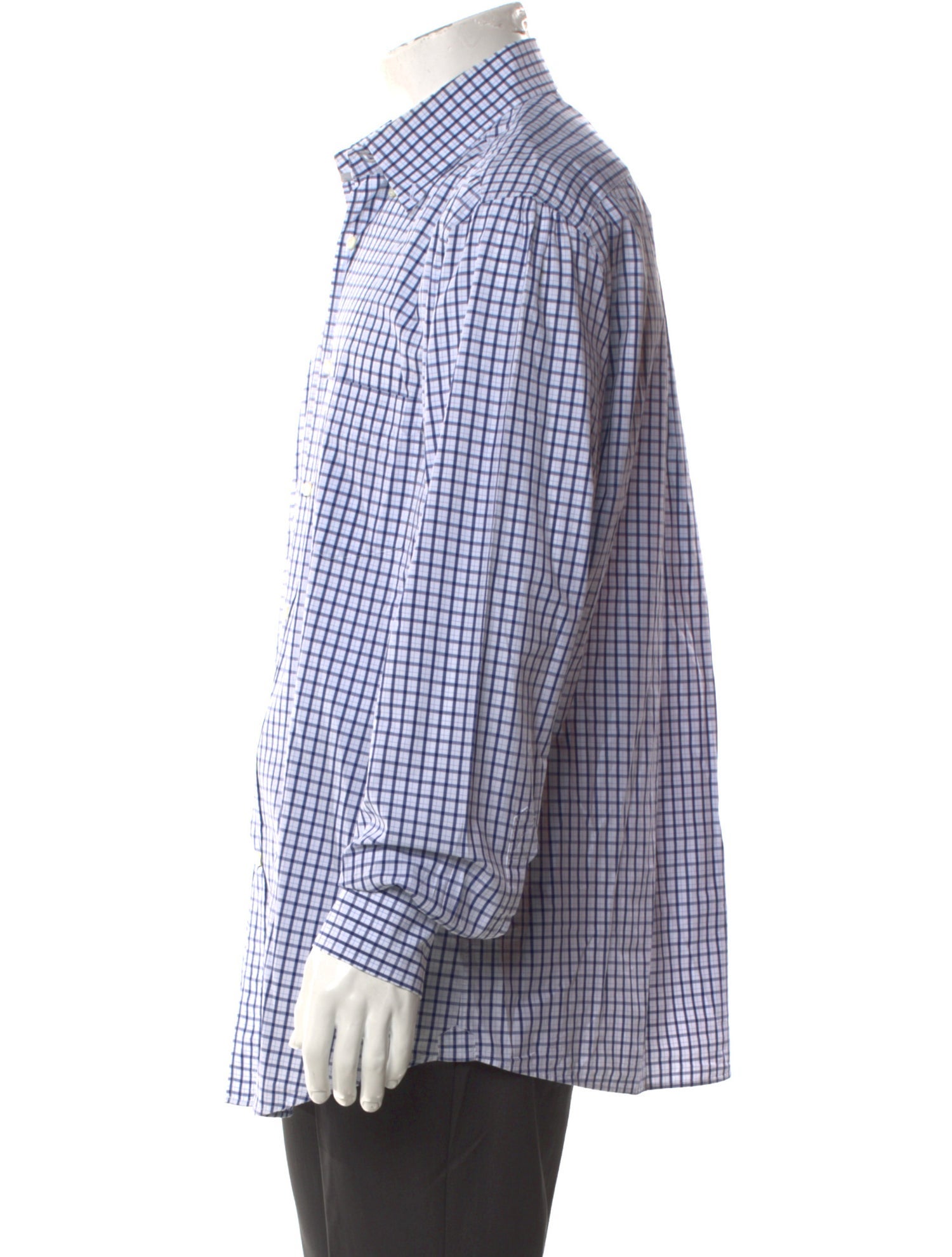 Brunello Cucinelli Plaid Print Long Sleeve Dress Shirt