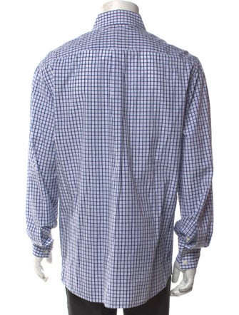 Brunello Cucinelli Plaid Print Long Sleeve Dress Shirt