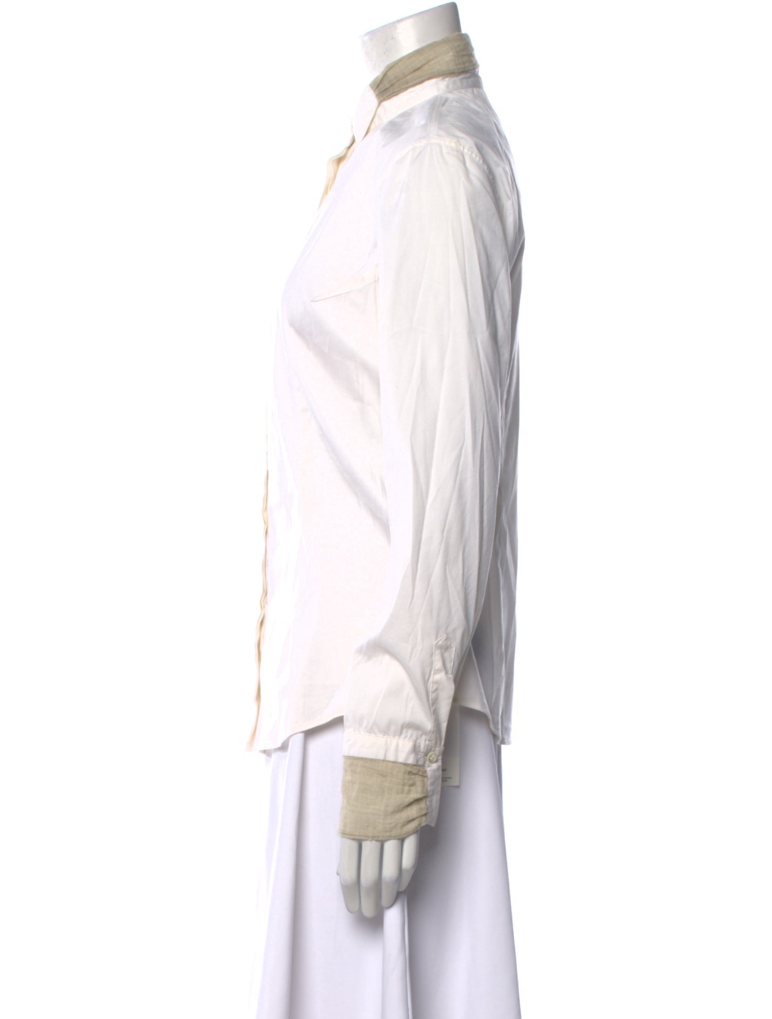 Brunello Cucinelli Long Sleeve Button-Up Top