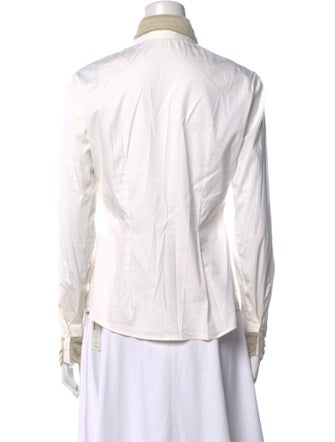 Brunello Cucinelli Long Sleeve Button-Up Top