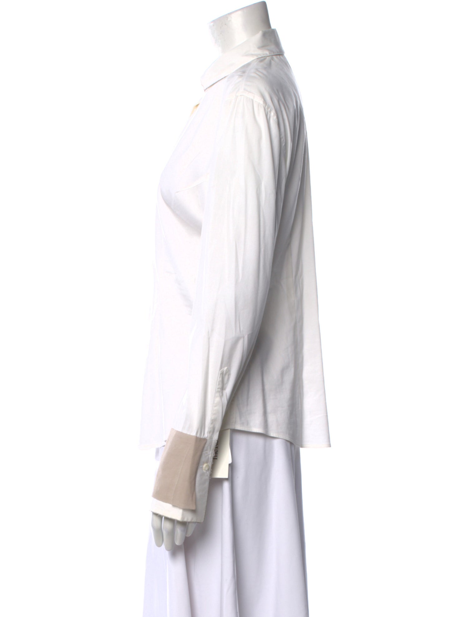 Brunello Cucinelli Silk Long Sleeve Button-Up Top