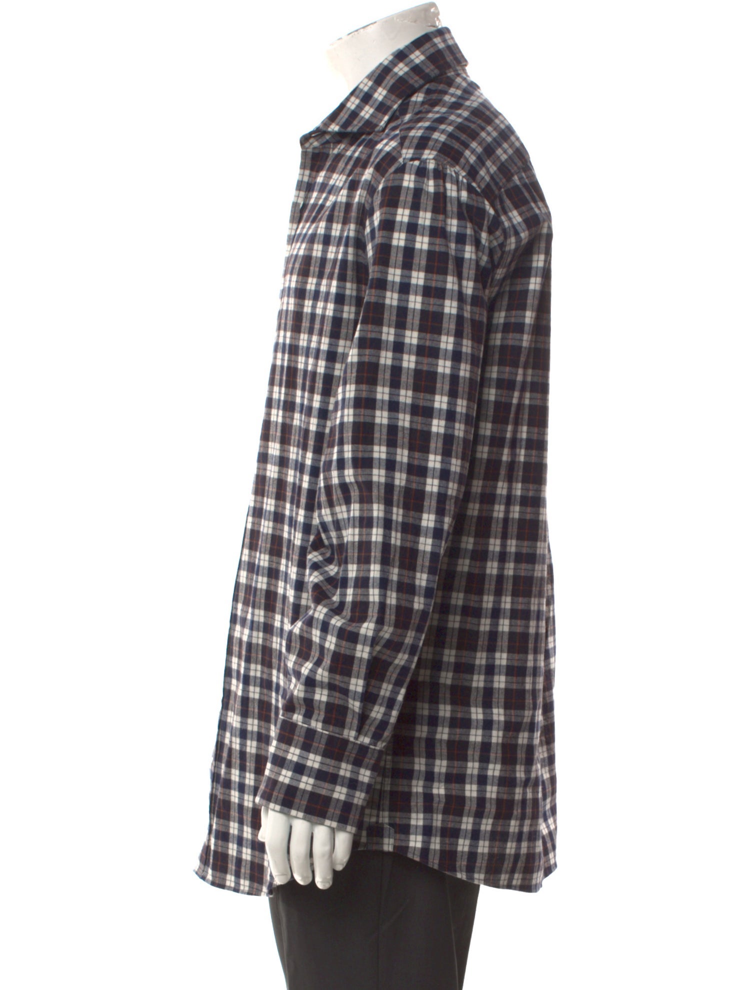 Brunello Cucinelli Plaid Print Long Sleeve Shirt