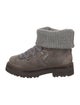 Brunello Cucinelli Suede Combat Boots