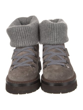 Brunello Cucinelli Suede Combat Boots