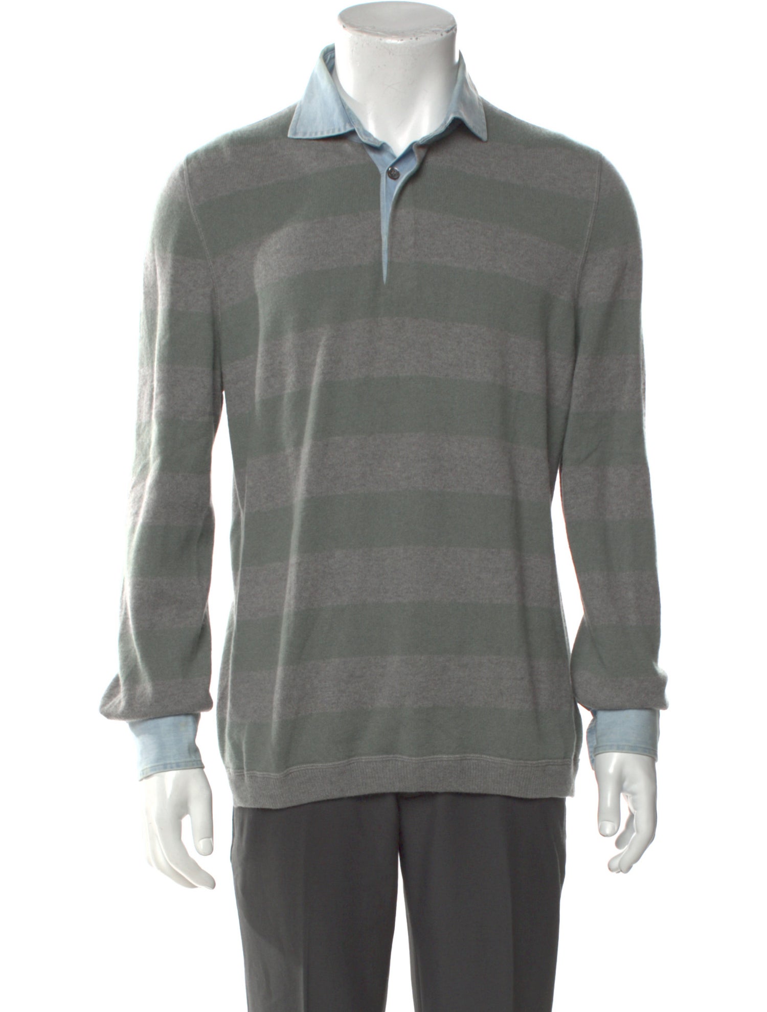 Brunello Cucinelli Cashmere Collar Polo Sweater