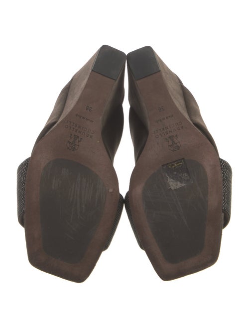 Brunello Cucinelli Monili Suede Slides