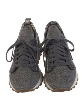 Brunello Cucinelli Monili Beaded Accents Athletic Sneakers