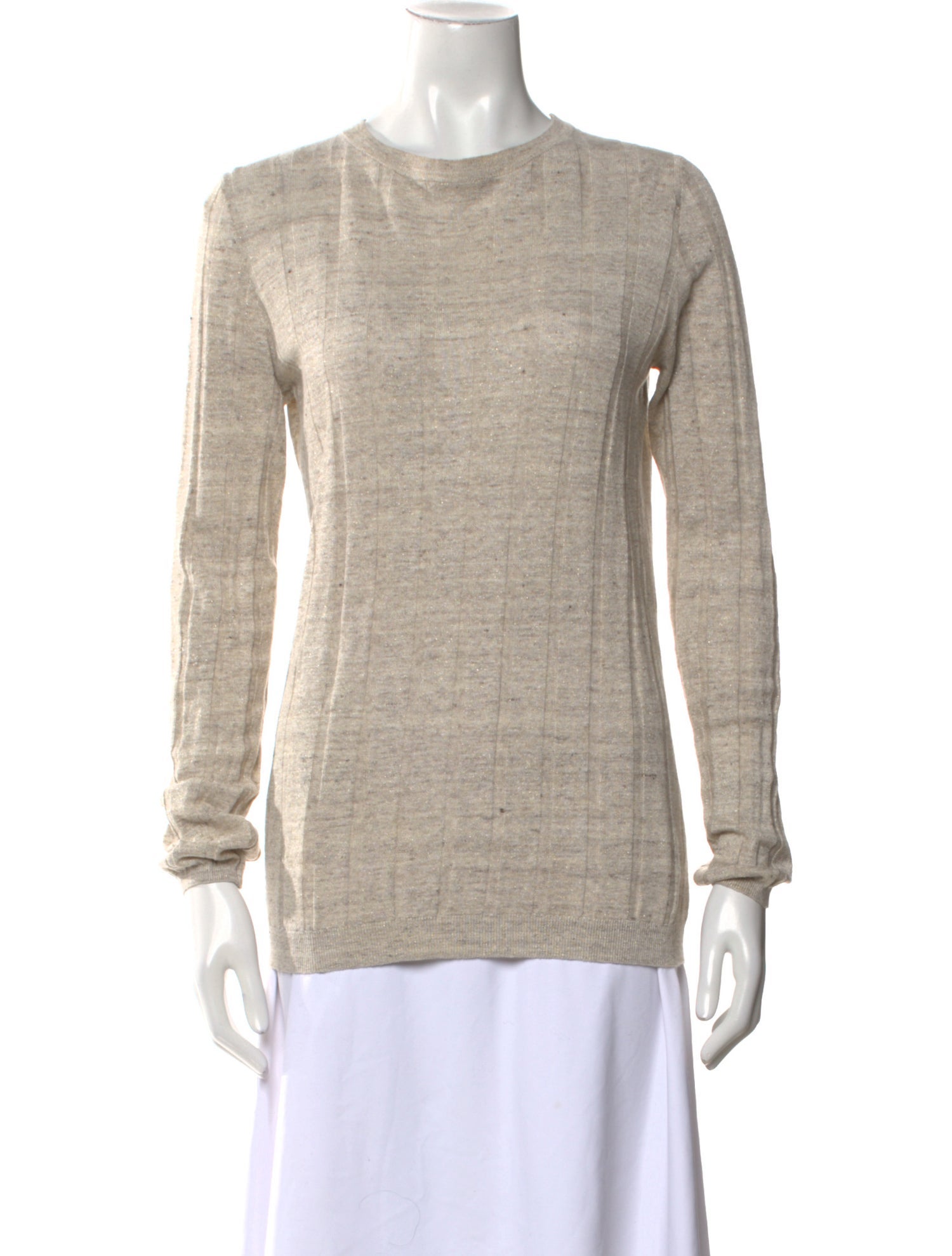 Brunello Cucinelli Linen Crew Neck Sweater