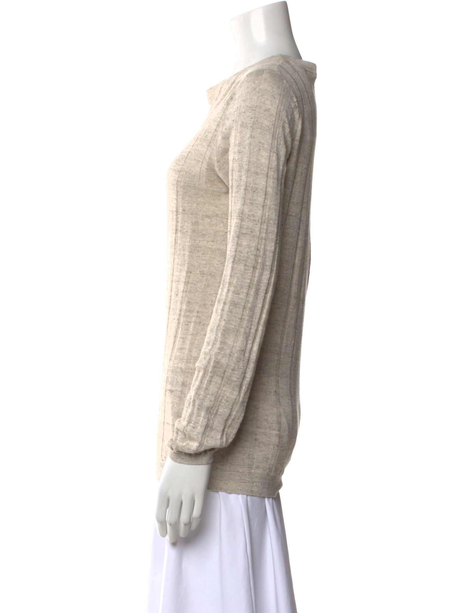 Brunello Cucinelli Linen Crew Neck Sweater