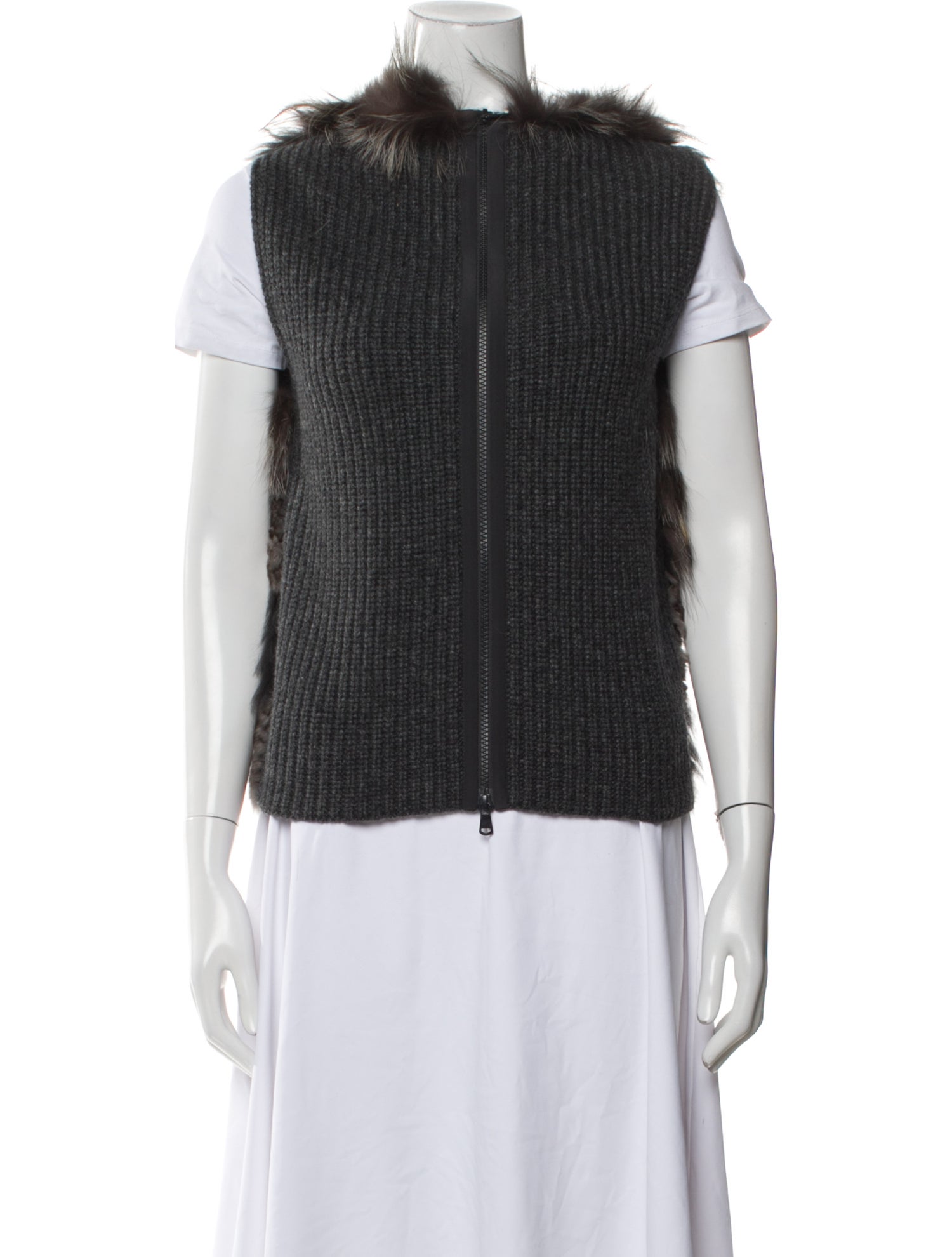 Brunello Cucinelli Cashmere Faux Fur Jacket w/ Tags