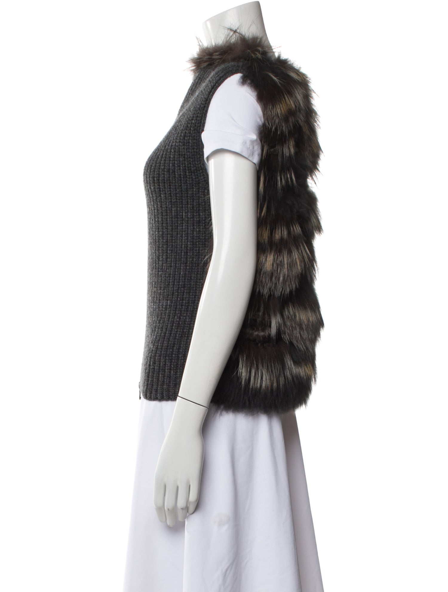 Brunello Cucinelli Cashmere Faux Fur Jacket w/ Tags