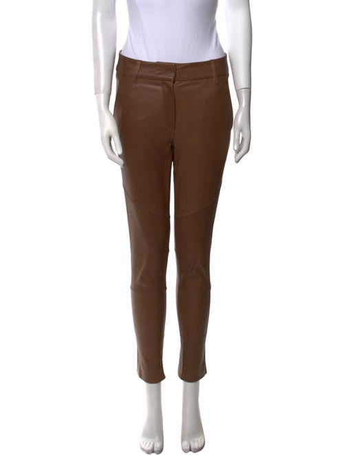 Brunello Cucinelli Leather Skinny Leg Pants