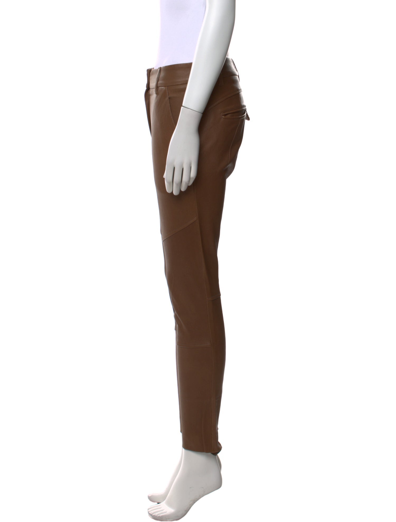 Brunello Cucinelli Leather Skinny Leg Pants