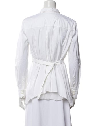 Brunello Cucinelli Long Sleeve Button-Up Top