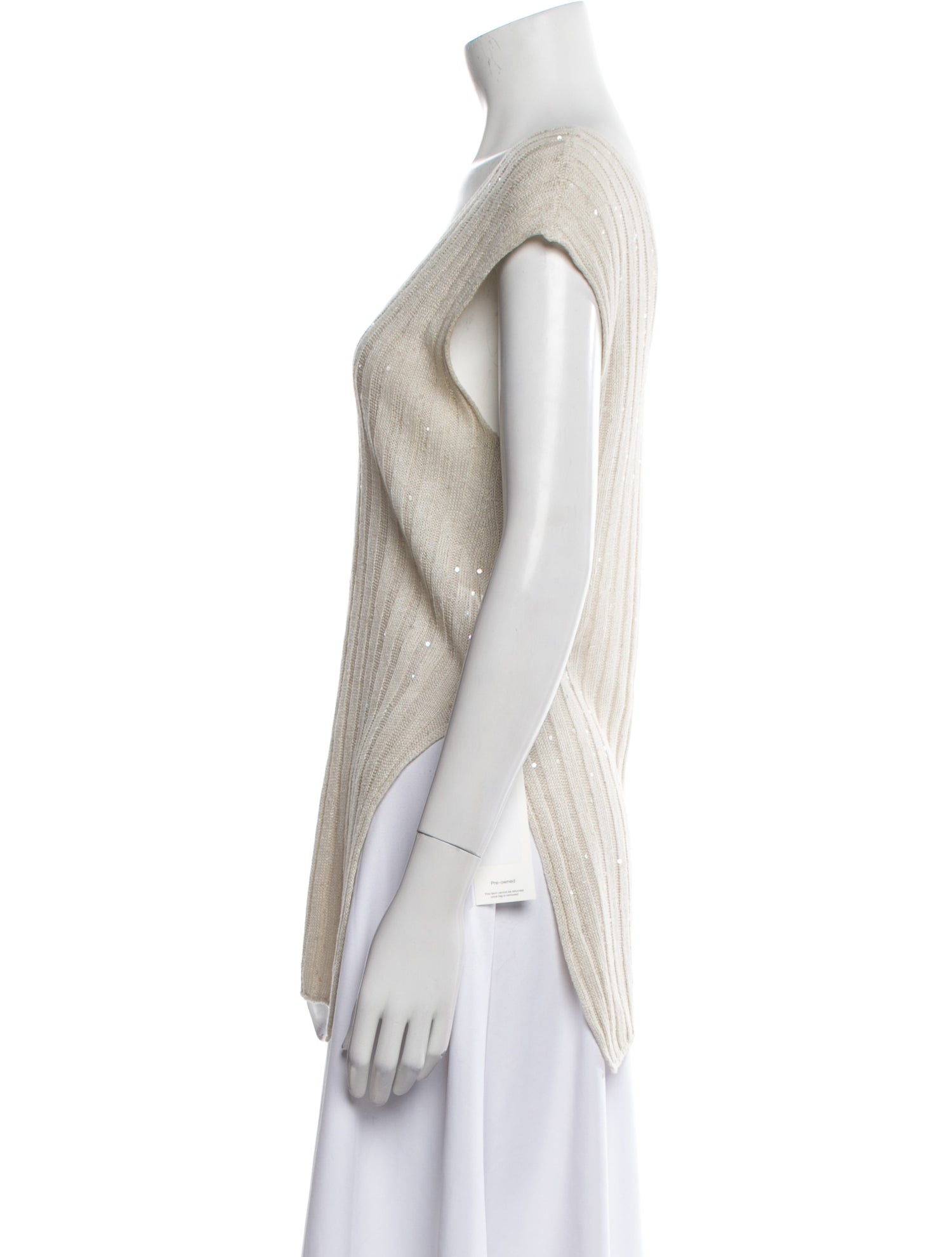 Brunello Cucinelli Linen V-Neck T-Shirt