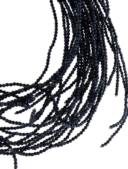 Brunello Cucinelli Leather Beaded Choker Necklace