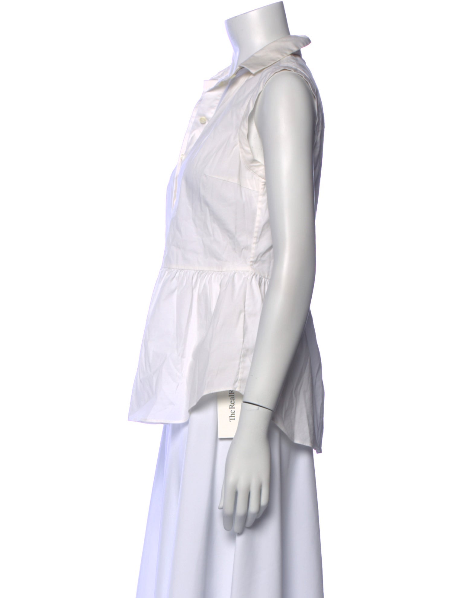 Brunello Cucinelli V-Neck Sleeveless Button-Up Top