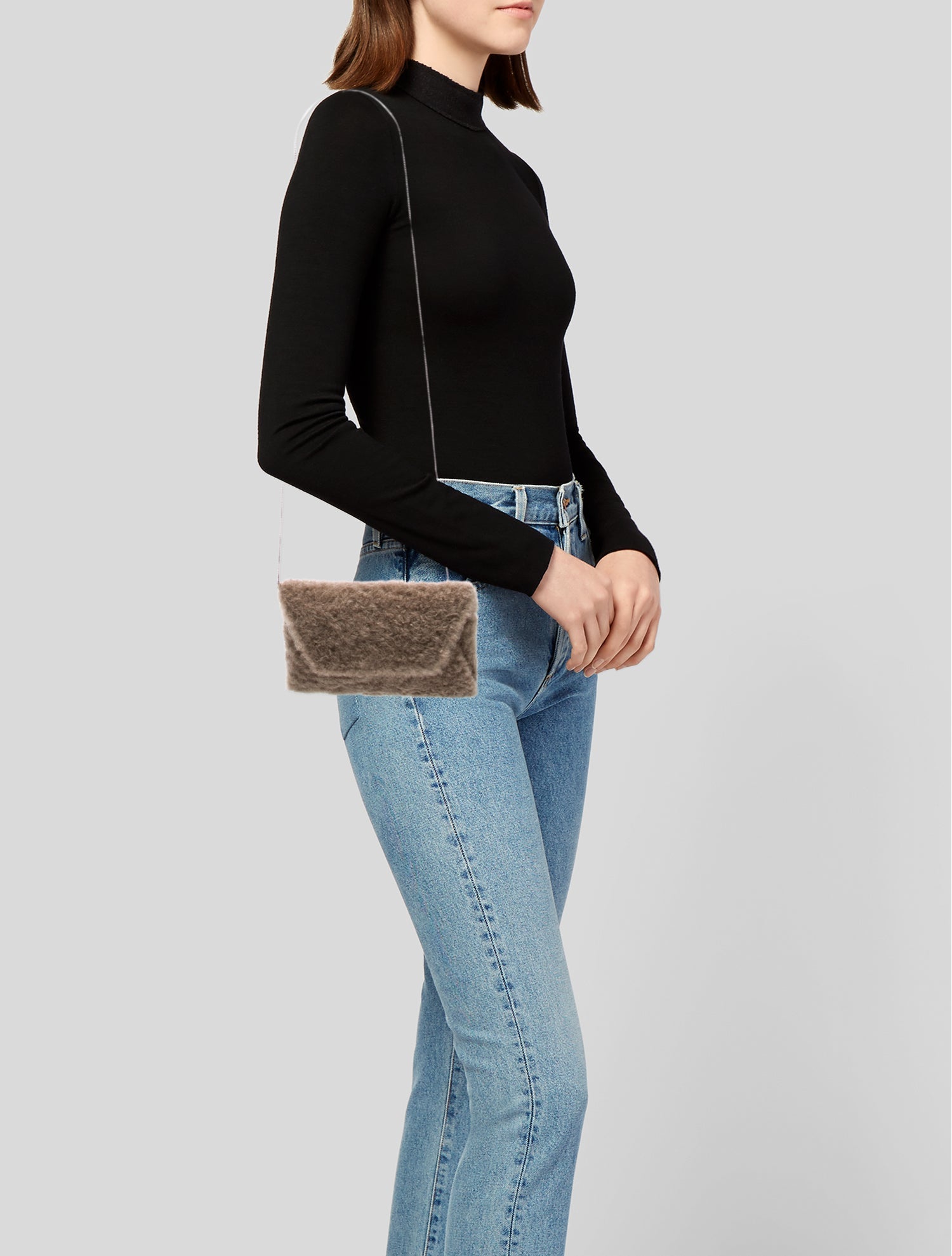 Brunello Cucinelli Shearling Evening Bag w/ Tags