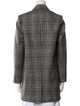 Brunello Cucinelli Wool Plaid Print Peacoat