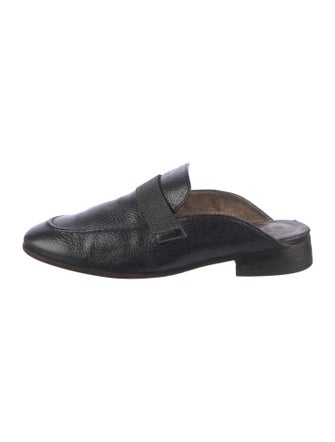 Brunello Cucinelli Monili Leather Mules