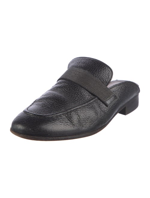 Brunello Cucinelli Monili Leather Mules