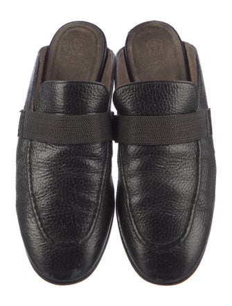 Brunello Cucinelli Monili Leather Mules
