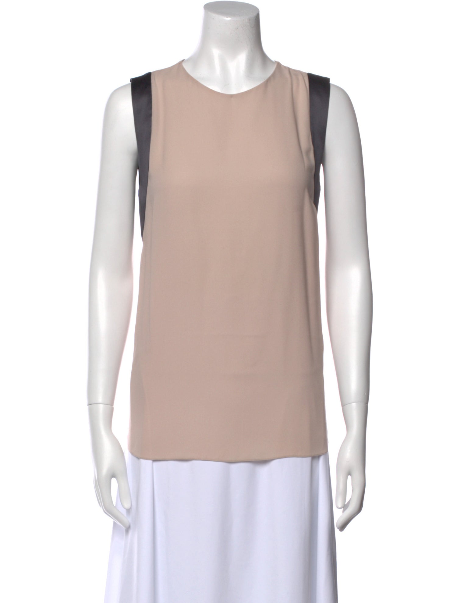 Brunello Cucinelli Silk Scoop Neck Top