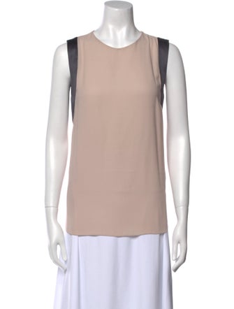 Brunello Cucinelli Silk Scoop Neck Top