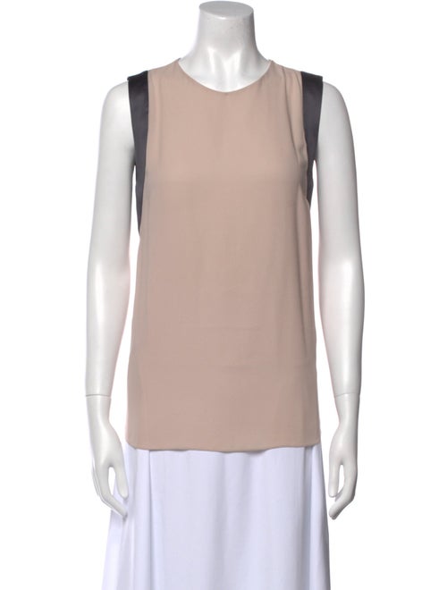 Brunello Cucinelli Silk Scoop Neck Top