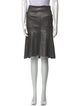 Brunello Cucinelli Leather Knee-Length Skirt