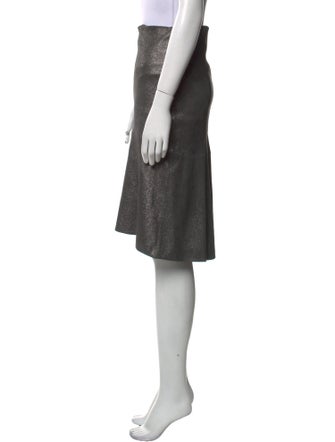 Brunello Cucinelli Leather Knee-Length Skirt