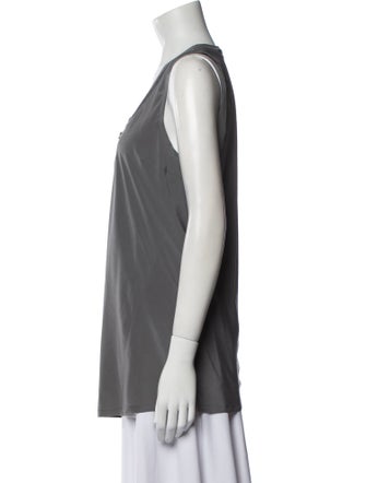 Brunello Cucinelli Silk Scoop Neck Top