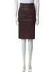 Brunello Cucinelli Leather Knee-Length Skirt