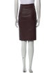 Brunello Cucinelli Leather Knee-Length Skirt