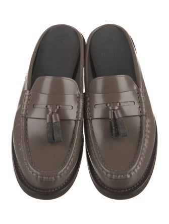 Brunello Cucinelli Monili Leather Mules
